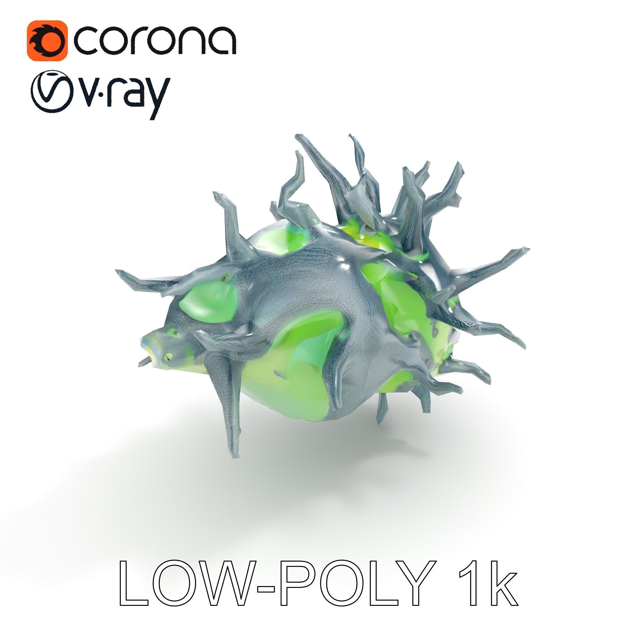 Fantastical Alien Creature Model Pack Low-poly 3D model_7