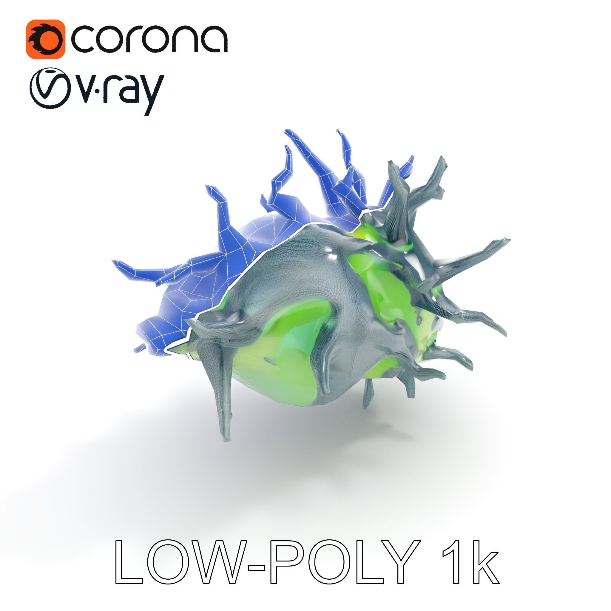 Fantastical Alien Creature Model Pack Low-poly 3D model_23
