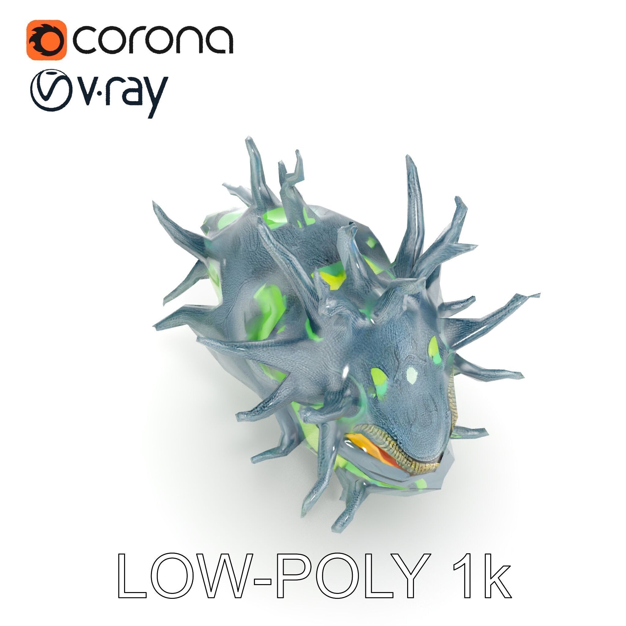 Fantastical Alien Creature Model Pack Low-poly 3D model_28