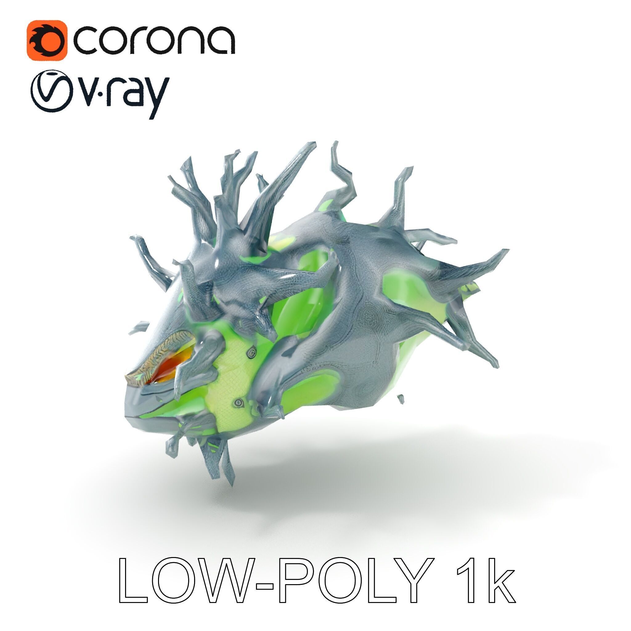 Fantastical Alien Creature Model Pack Low-poly 3D model_30