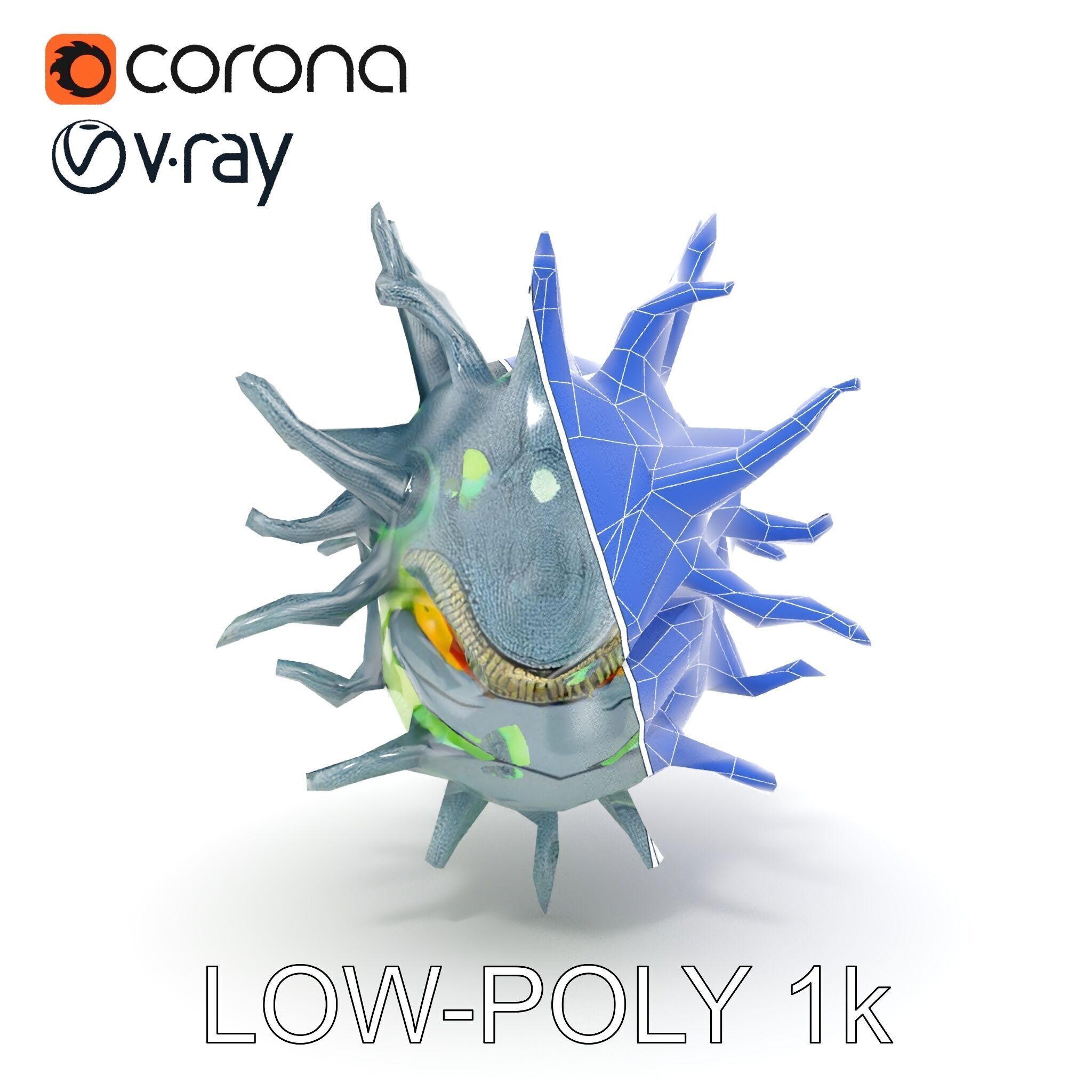 Fantastical Alien Creature Model Pack Low-poly 3D model_33
