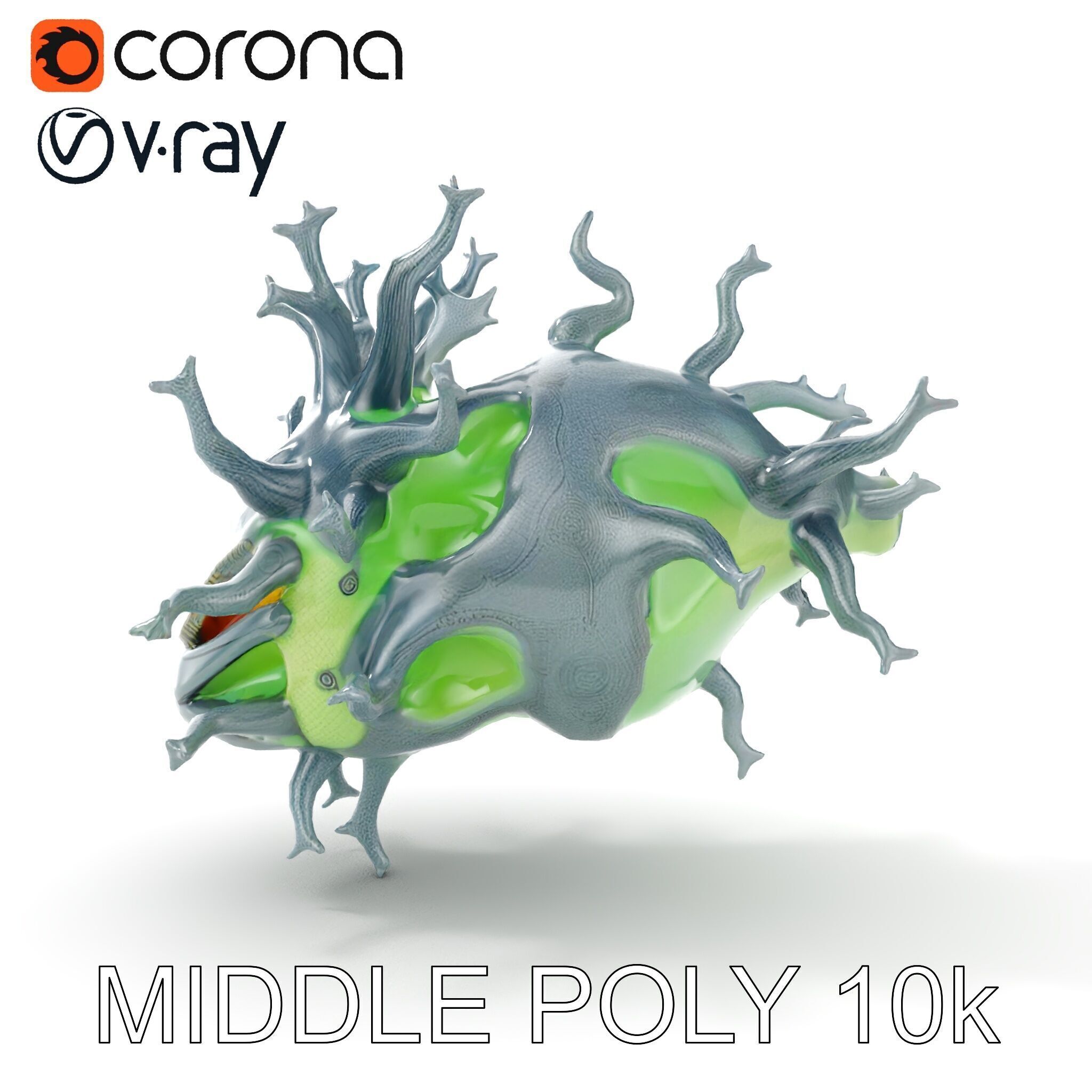 Fantastical Alien Creature Model Pack Low-poly 3D model_22