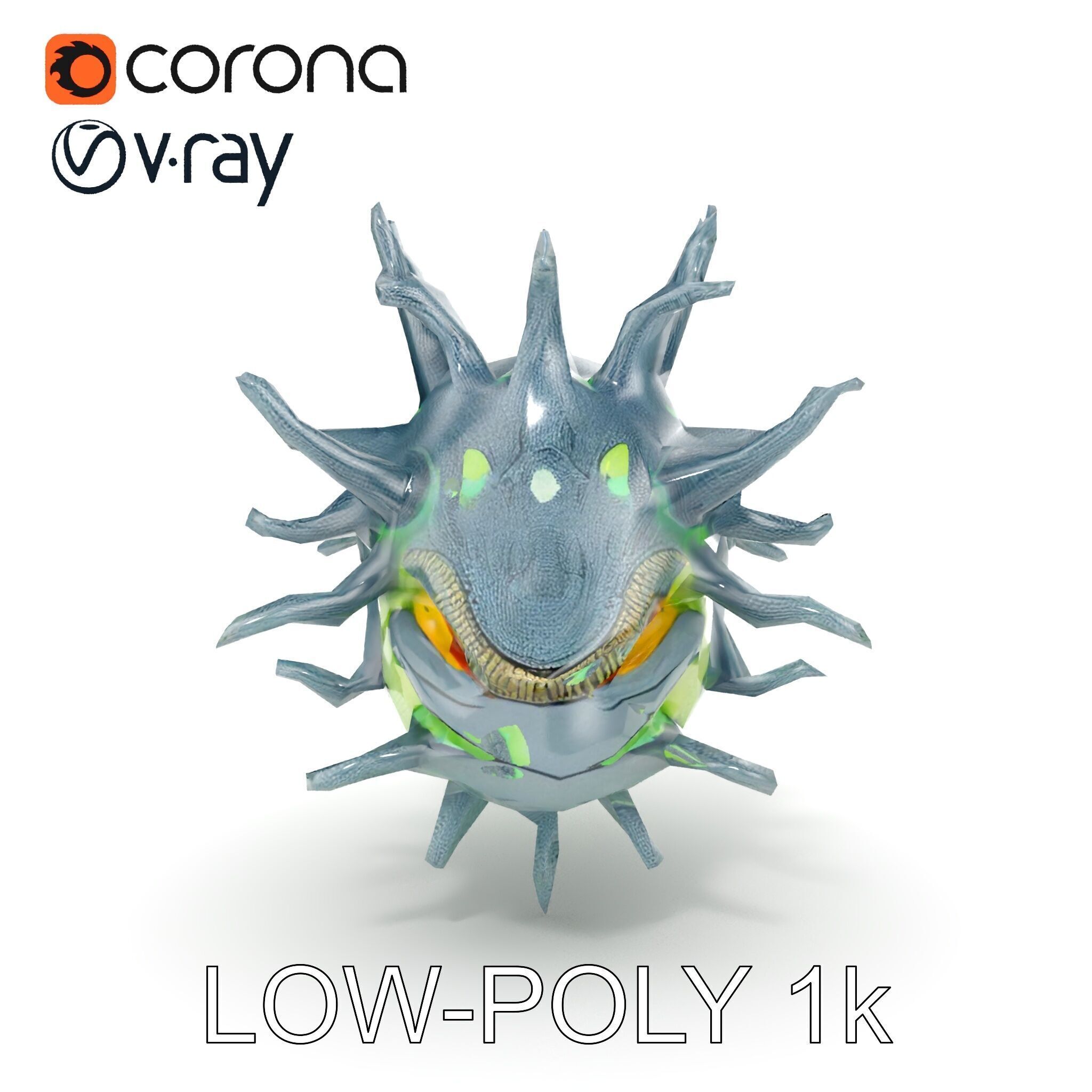 Fantastical Alien Creature Model Pack Low-poly 3D model_20