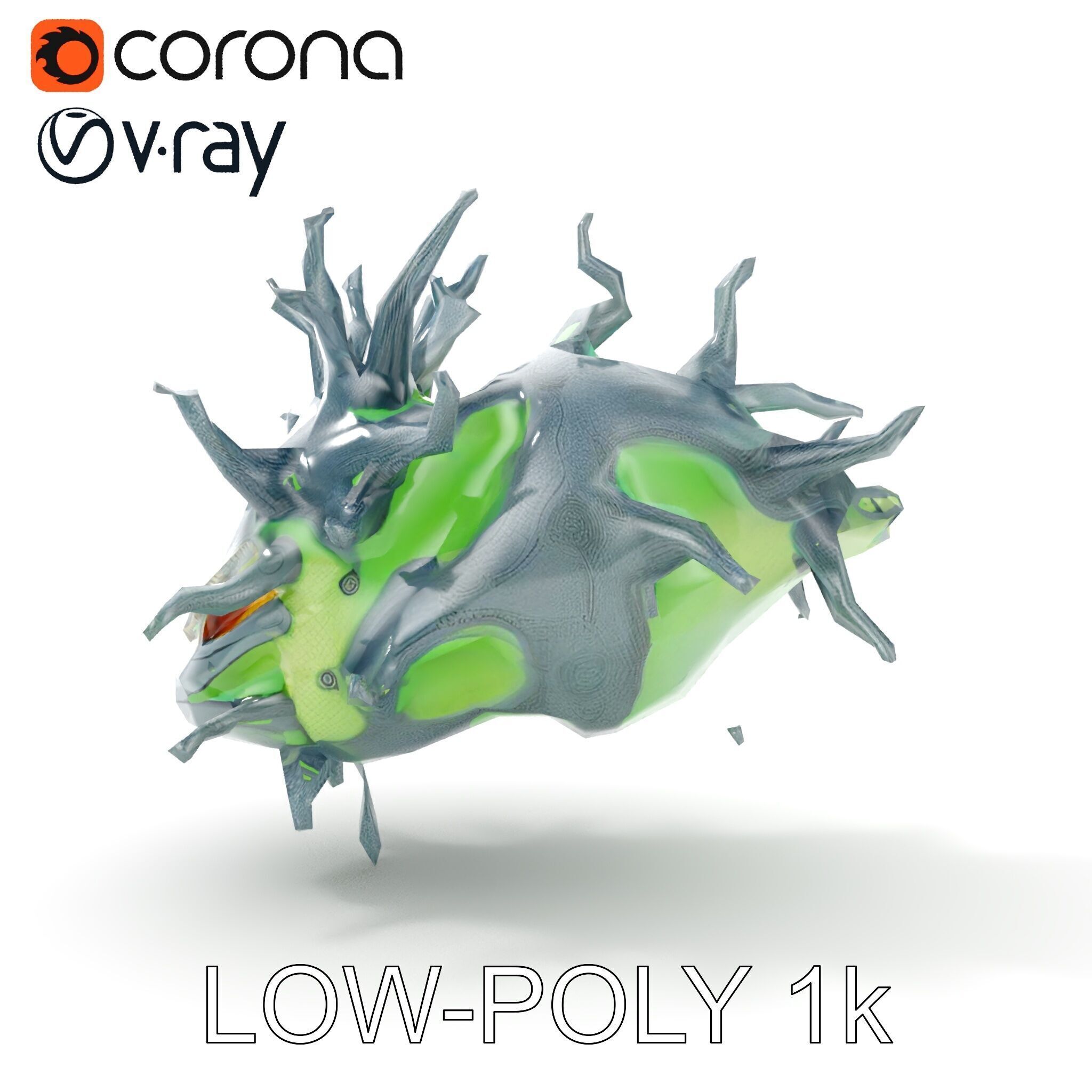 Fantastical Alien Creature Model Pack Low-poly 3D model_26
