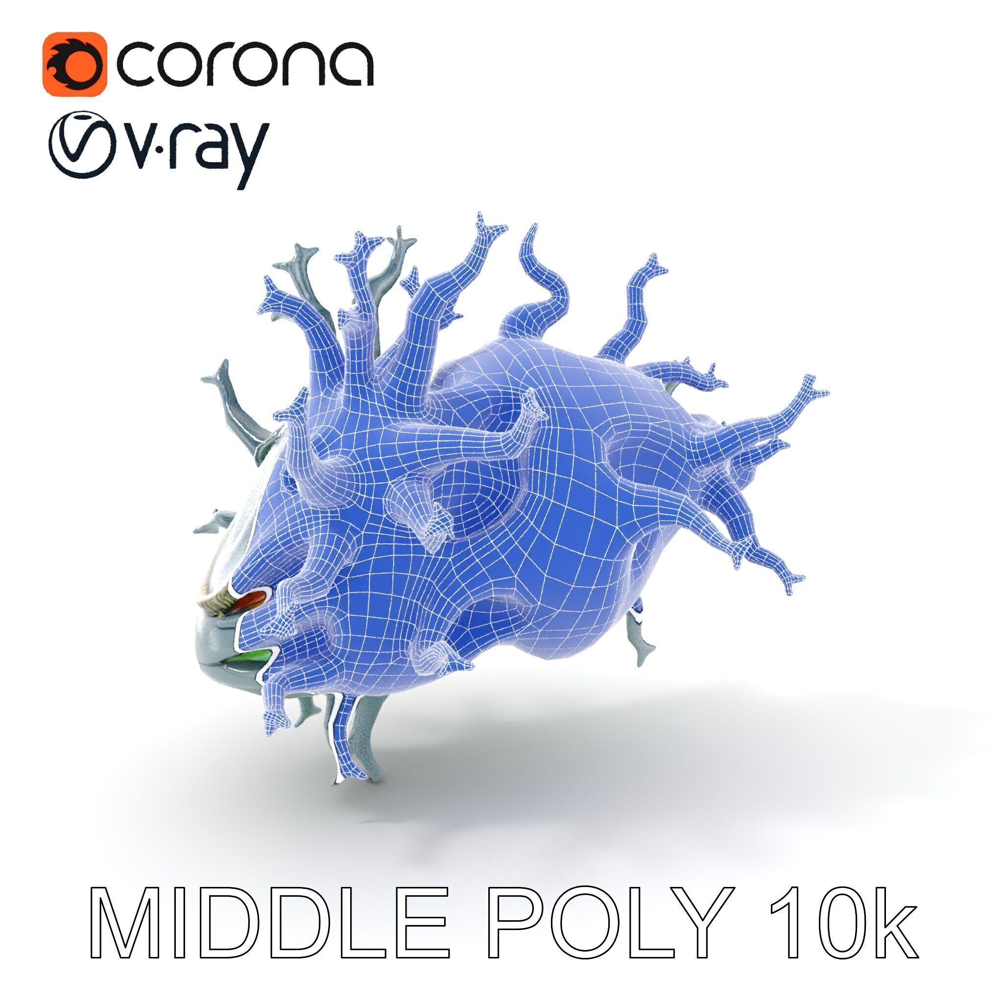 Fantastical Alien Creature Model Pack Low-poly 3D model_19