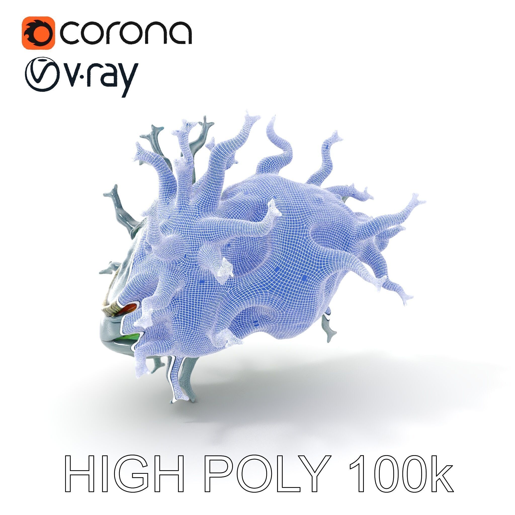 Fantastical Alien Creature Model Pack Low-poly 3D model_4