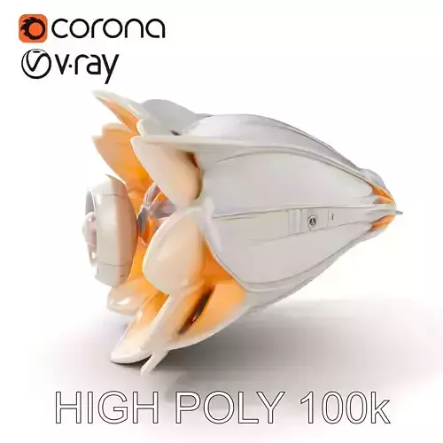 Futuristic Jet Engine Model Pack Low-poly 3D model