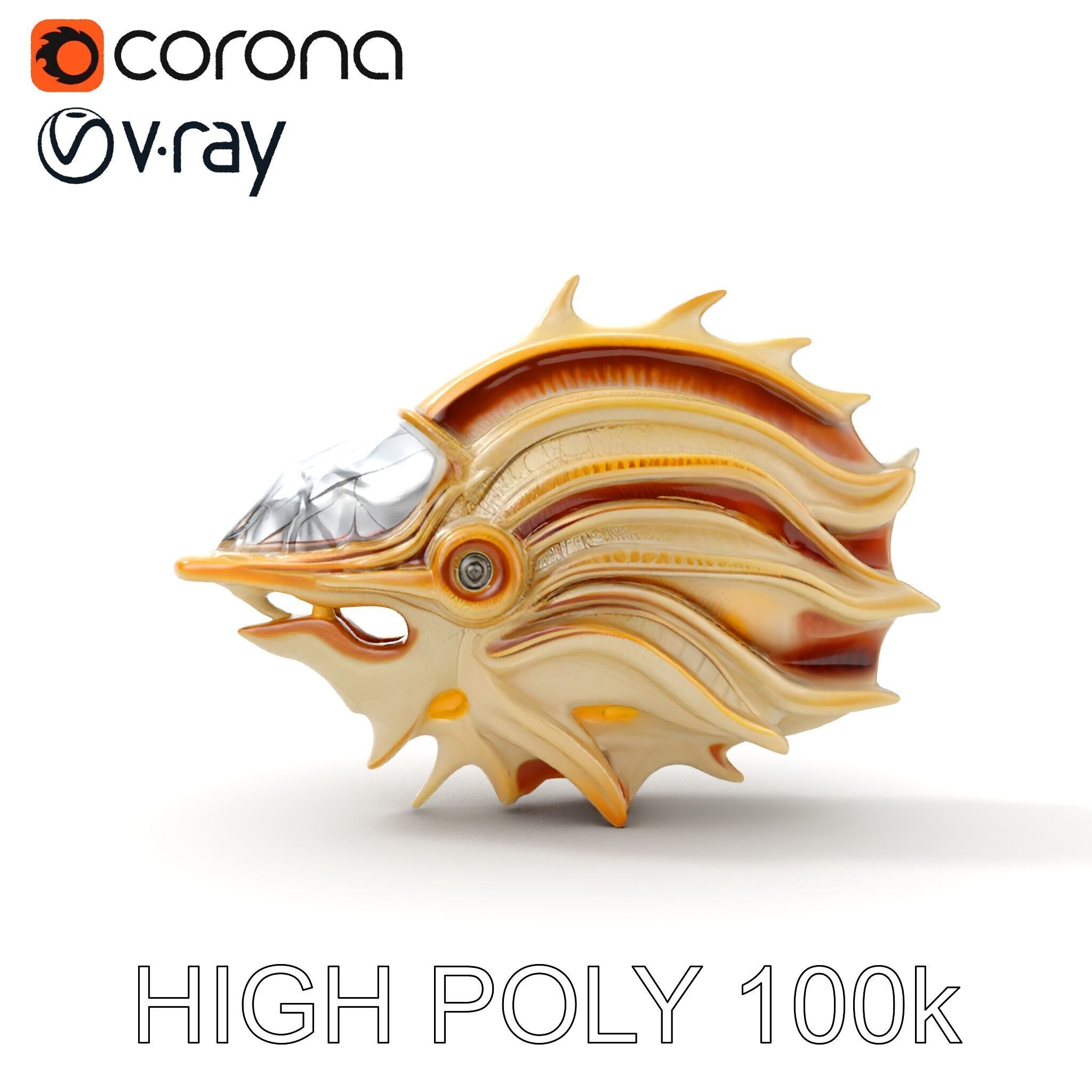 Futuristic Nautical Vessel Model Pack Low-poly 3D model_12