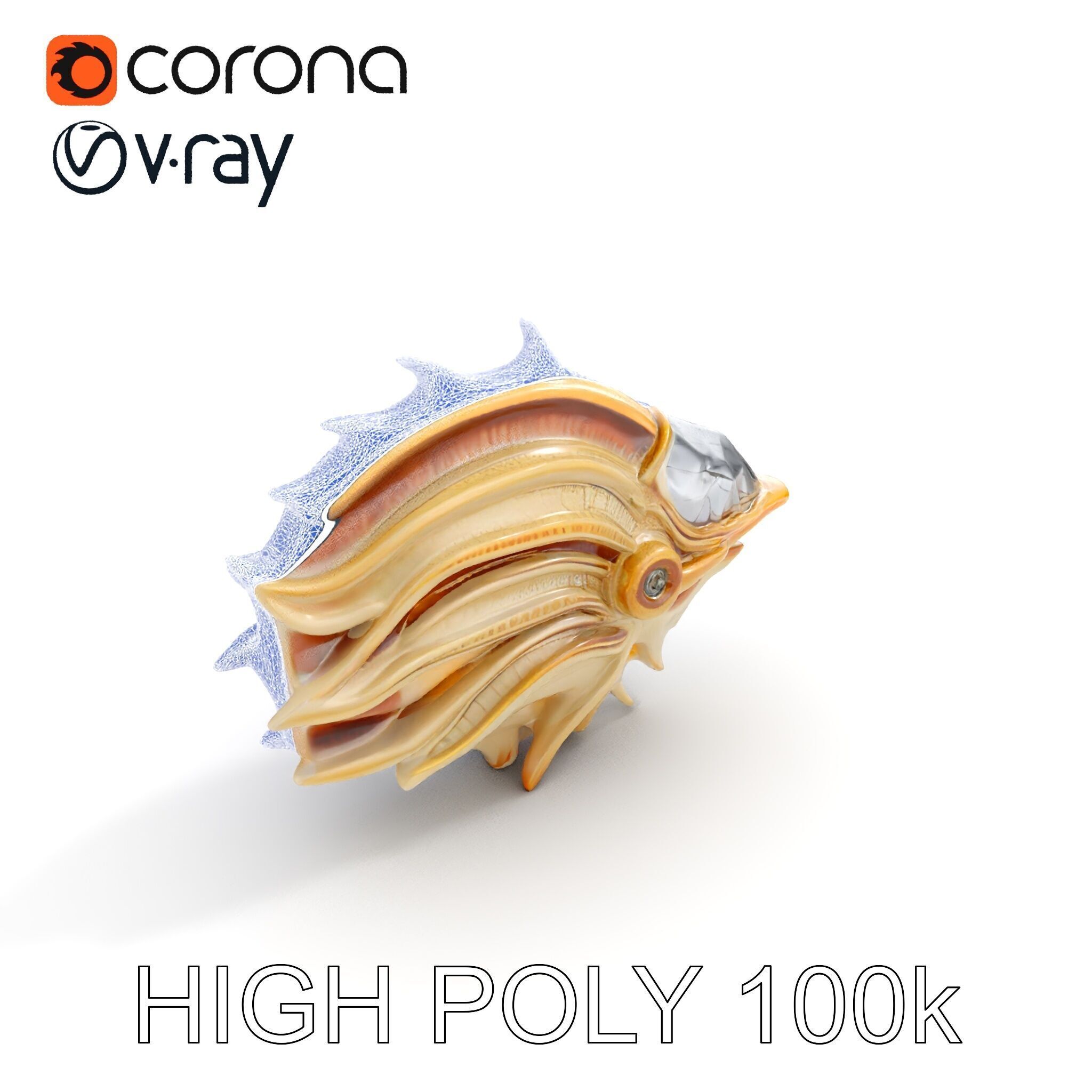 Futuristic Nautical Vessel Model Pack Low-poly 3D model_20