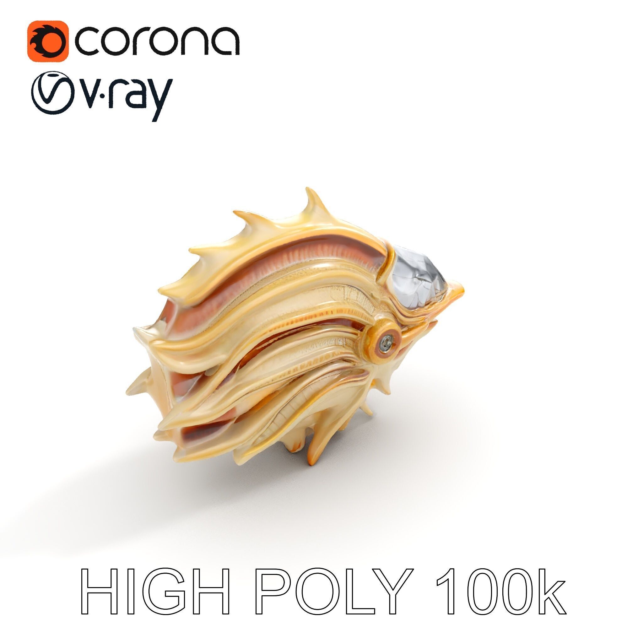 Futuristic Nautical Vessel Model Pack Low-poly 3D model_7