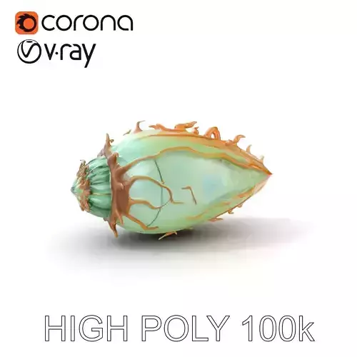 Alien Seed Pod Model Pack Low-poly 3D model