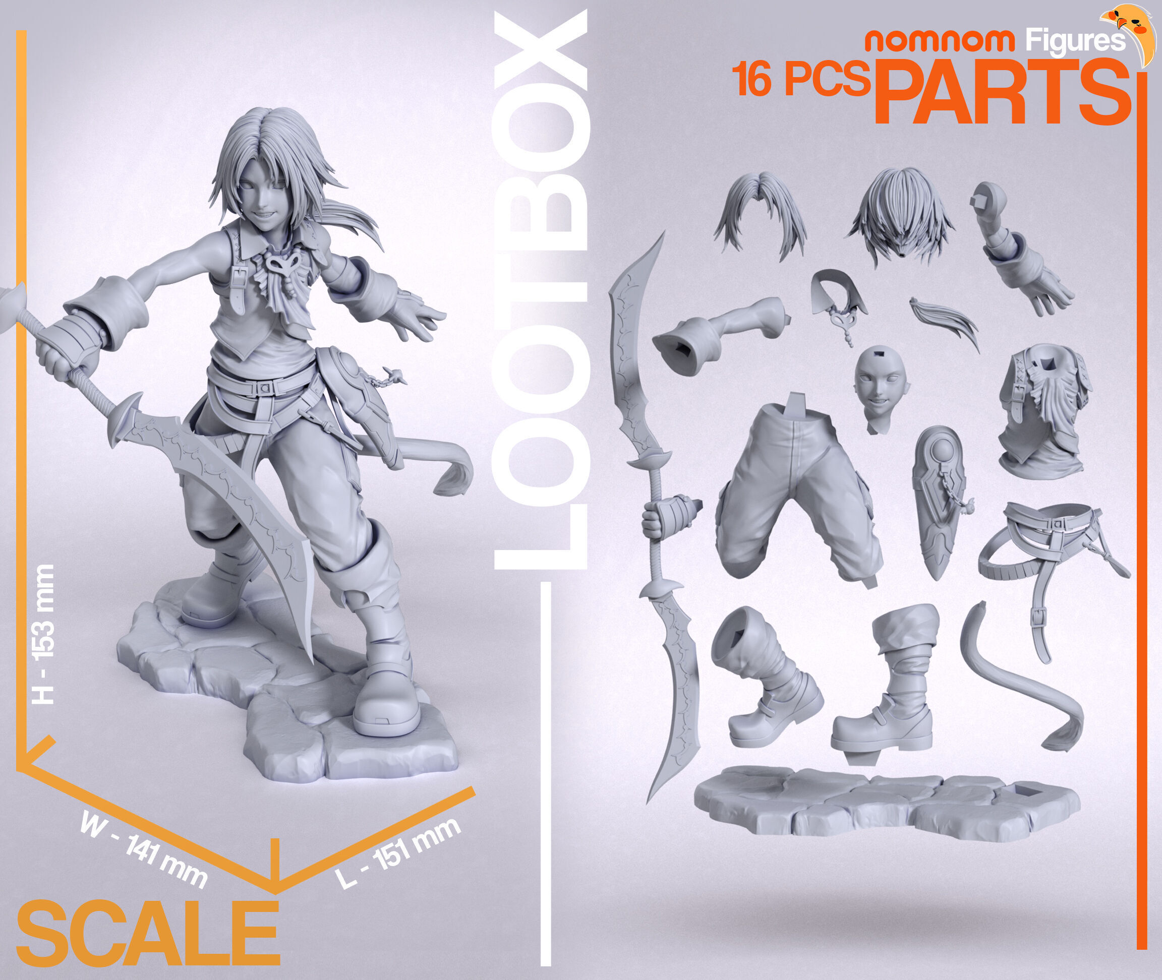 Zidane Tribal - Final Fantasy IX 3D print model_1