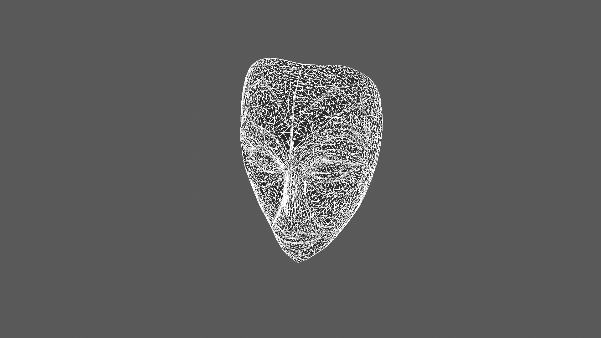 Stylized Wooden Tribal Mask 3D Model 3D model_6