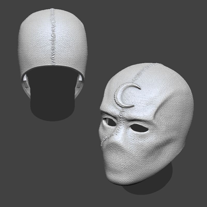 Moon Knight Mr Knight Mask Marvel Cosplay Helmet 3D print model_4