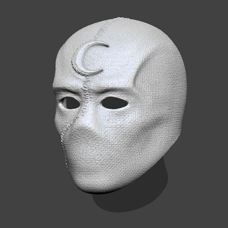 Moon Knight Mr Knight Mask Marvel Cosplay Helmet 3D print model_5