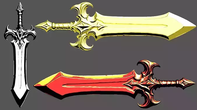 Fantasy Sword 3D Model