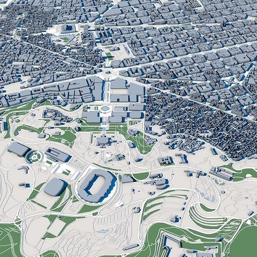 Barcelona City Spain 3D model