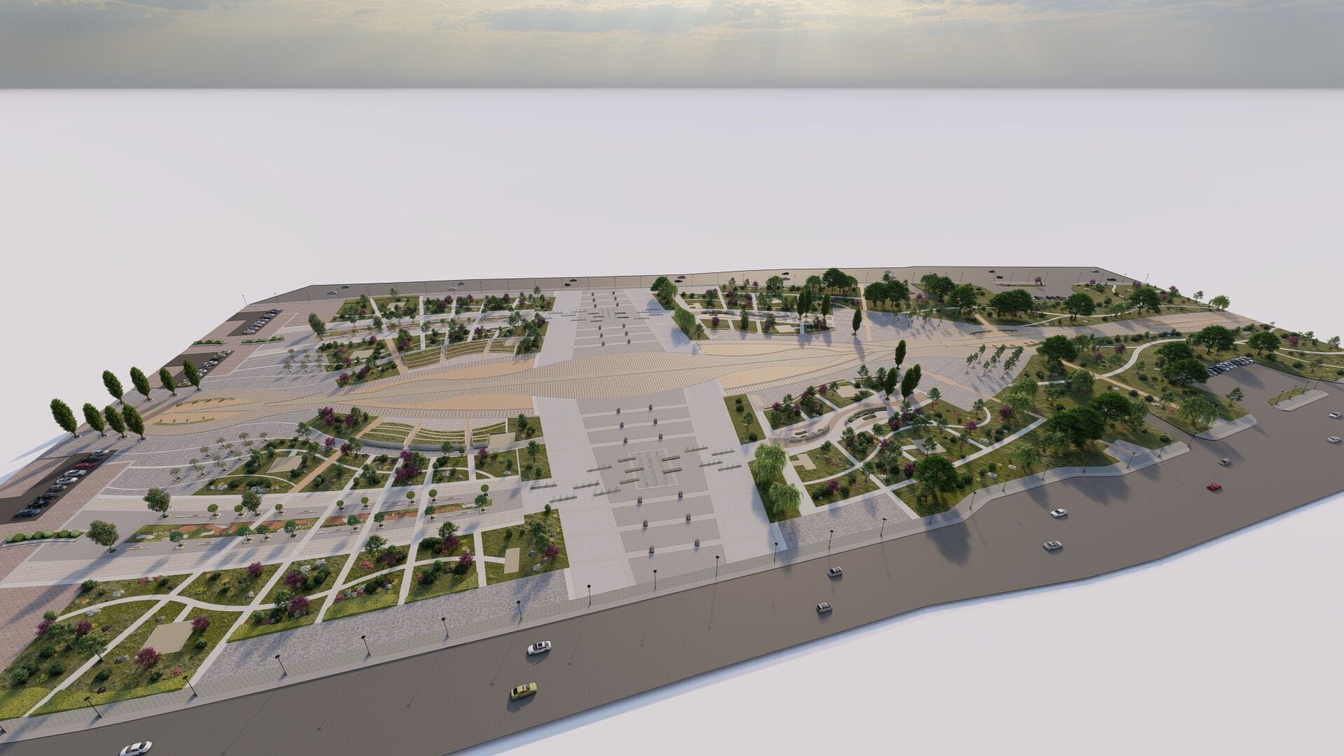 park-public park-Private Park Landscape Urban 3D model_6