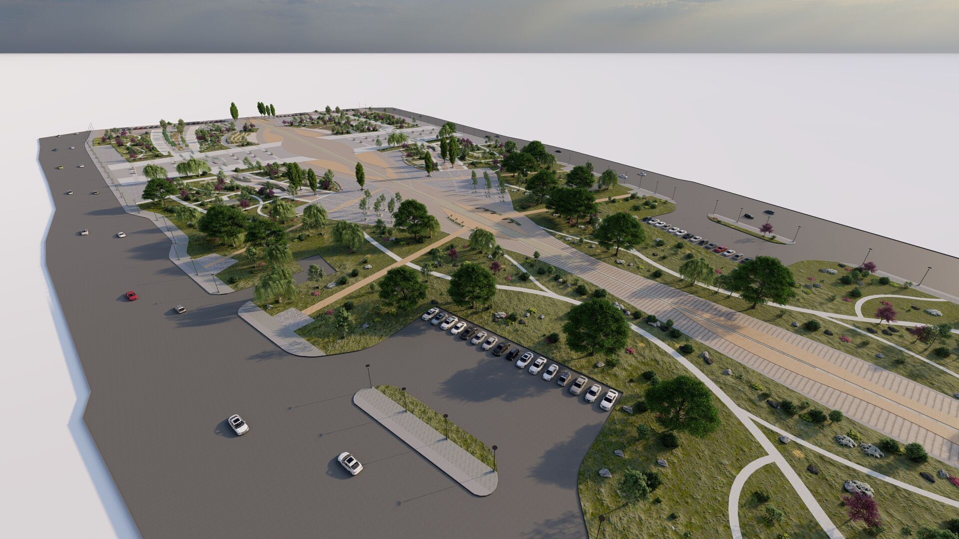 park-public park-Private Park Landscape Urban 3D model_8