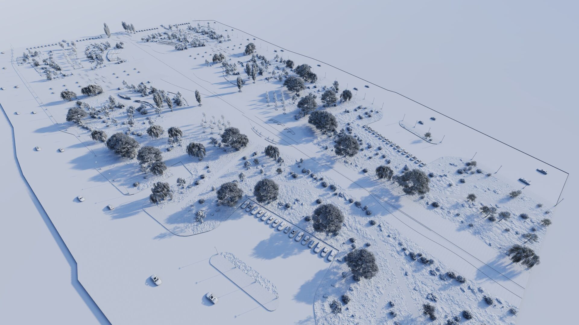 park-public park-Private Park Landscape Urban 3D model_21