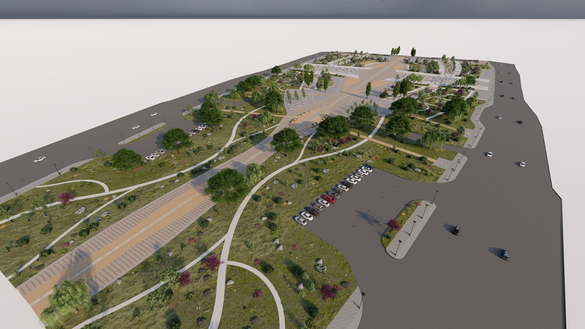 park-public park-Private Park Landscape Urban 3D model_7