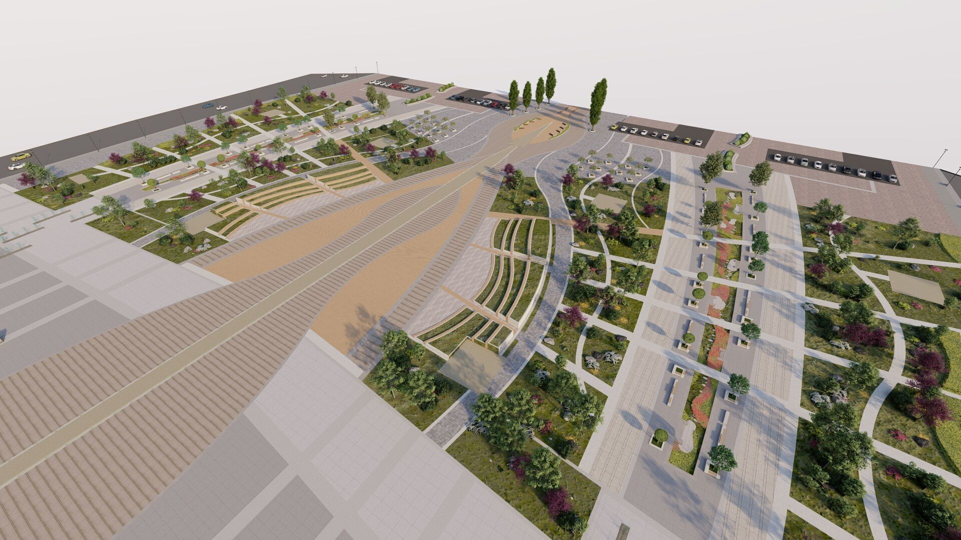 park-public park-Private Park Landscape Urban 3D model_15