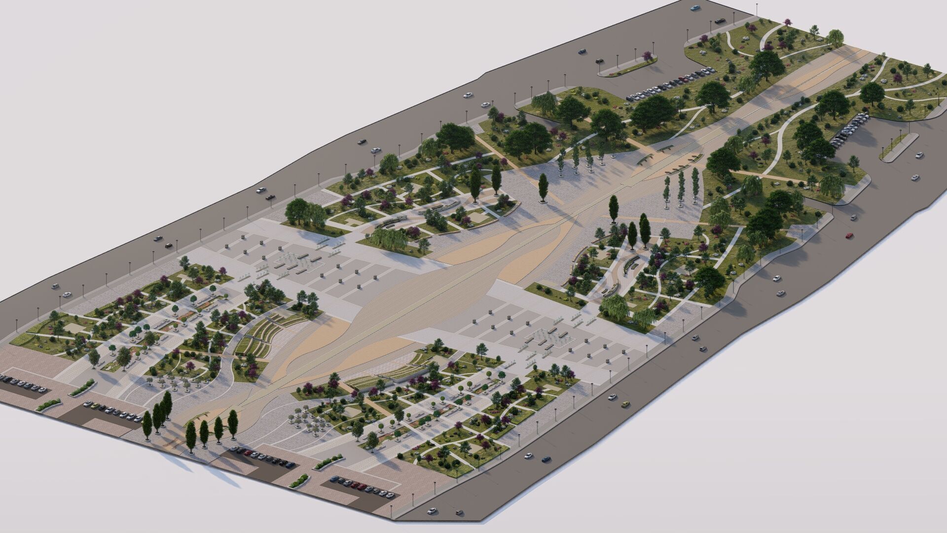 park-public park-Private Park Landscape Urban 3D model_27