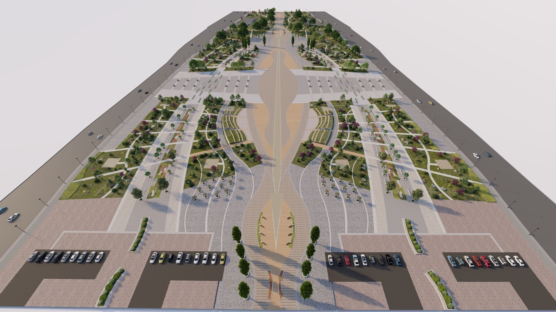 park-public park-Private Park Landscape Urban 3D model_1