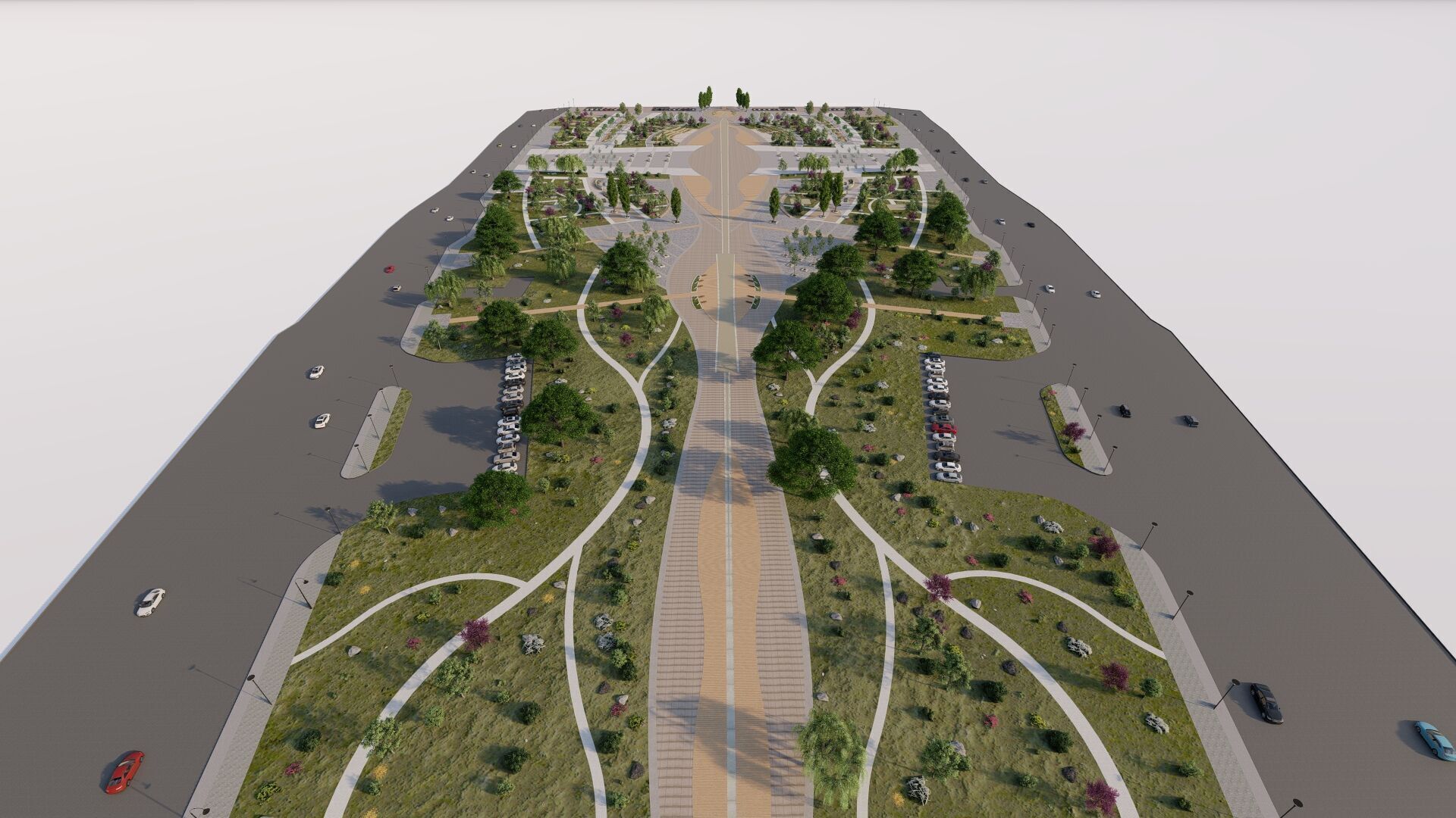 park-public park-Private Park Landscape Urban 3D model_5