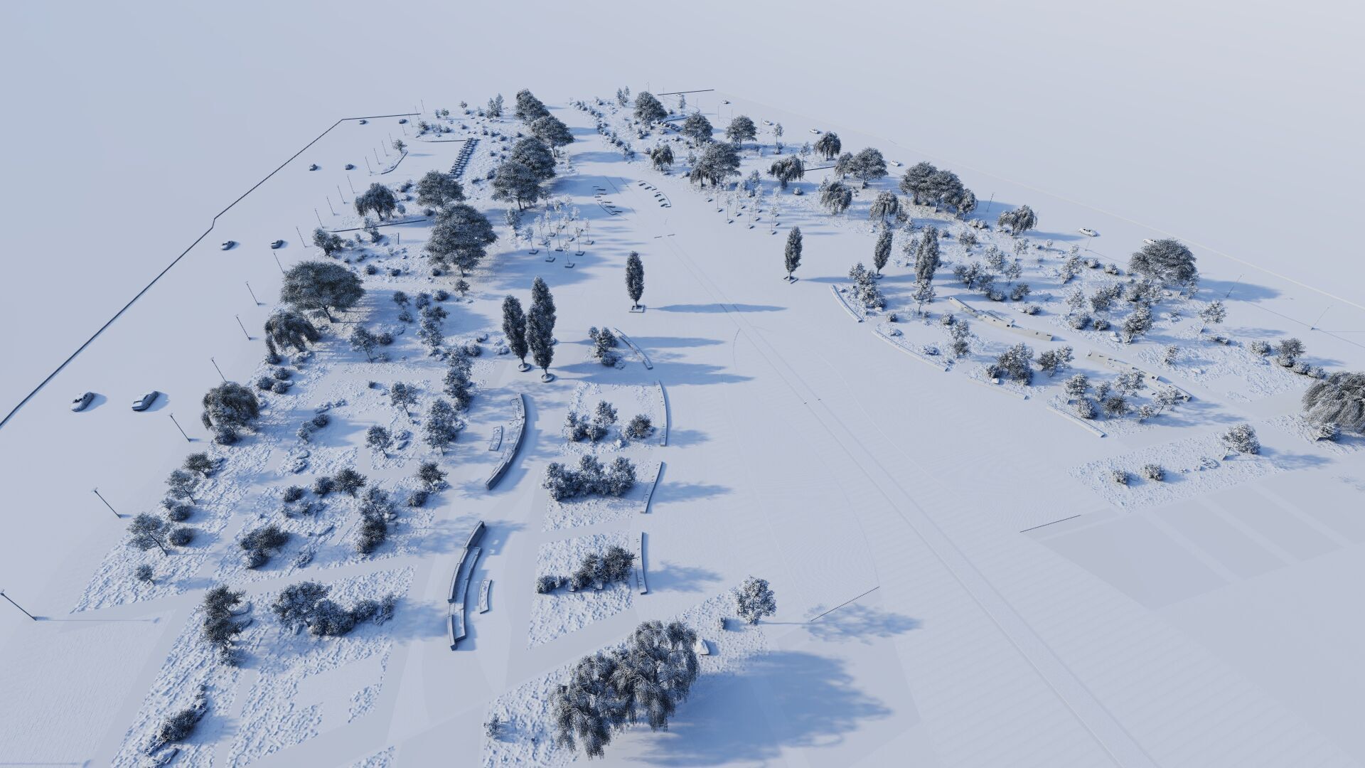 park-public park-Private Park Landscape Urban 3D model_25