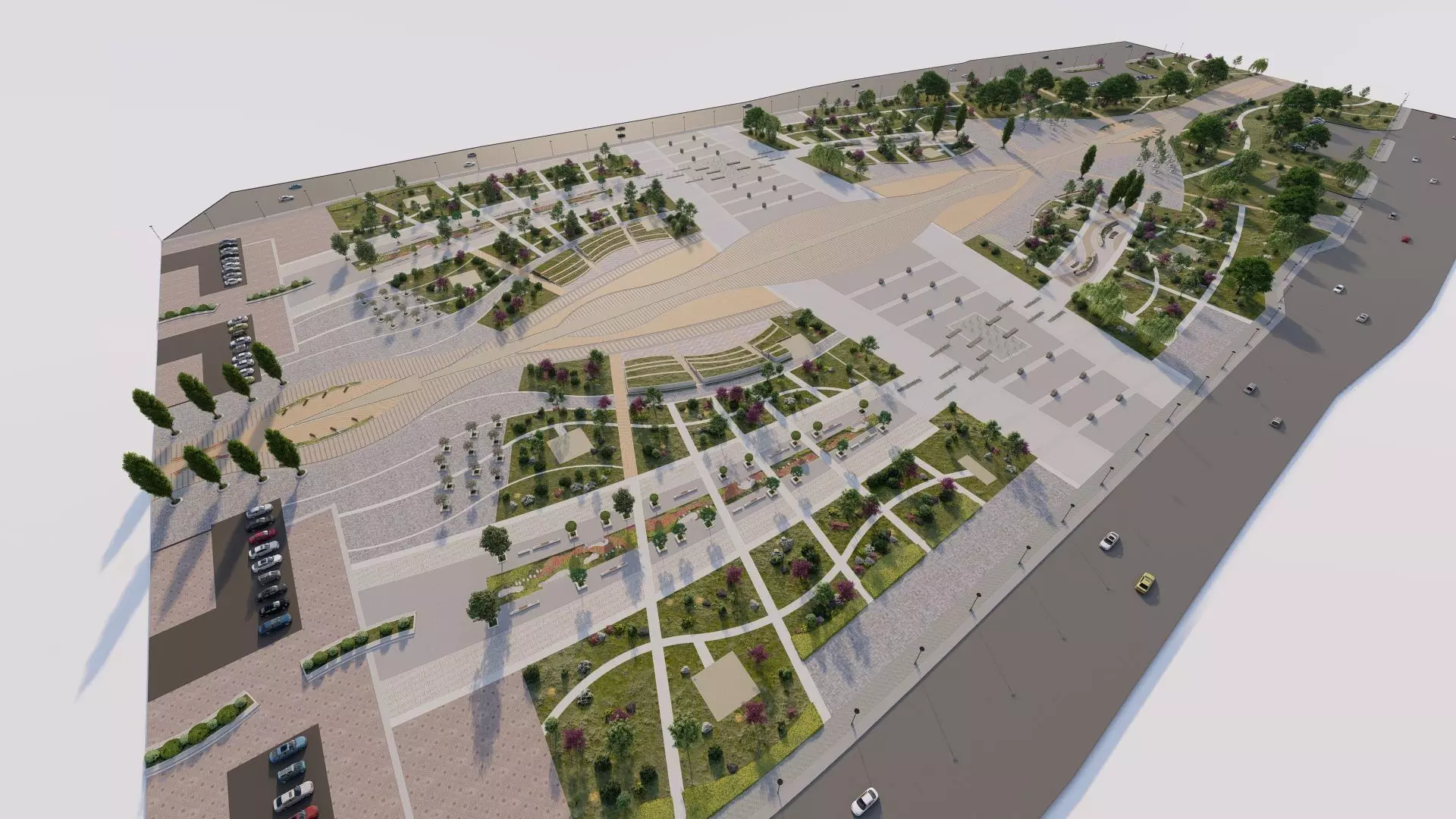 park-public park-Private Park Landscape Urban 3D model_0