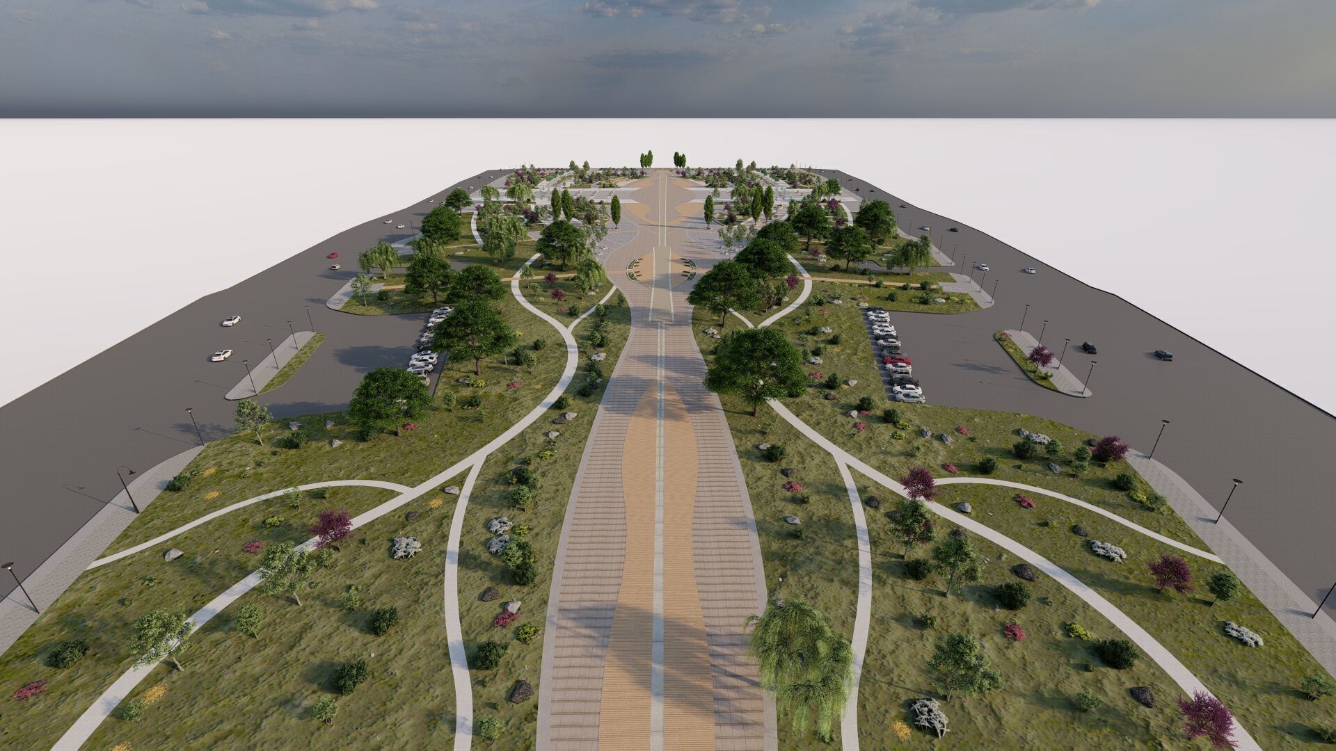 park-public park-Private Park Landscape Urban 3D model_26