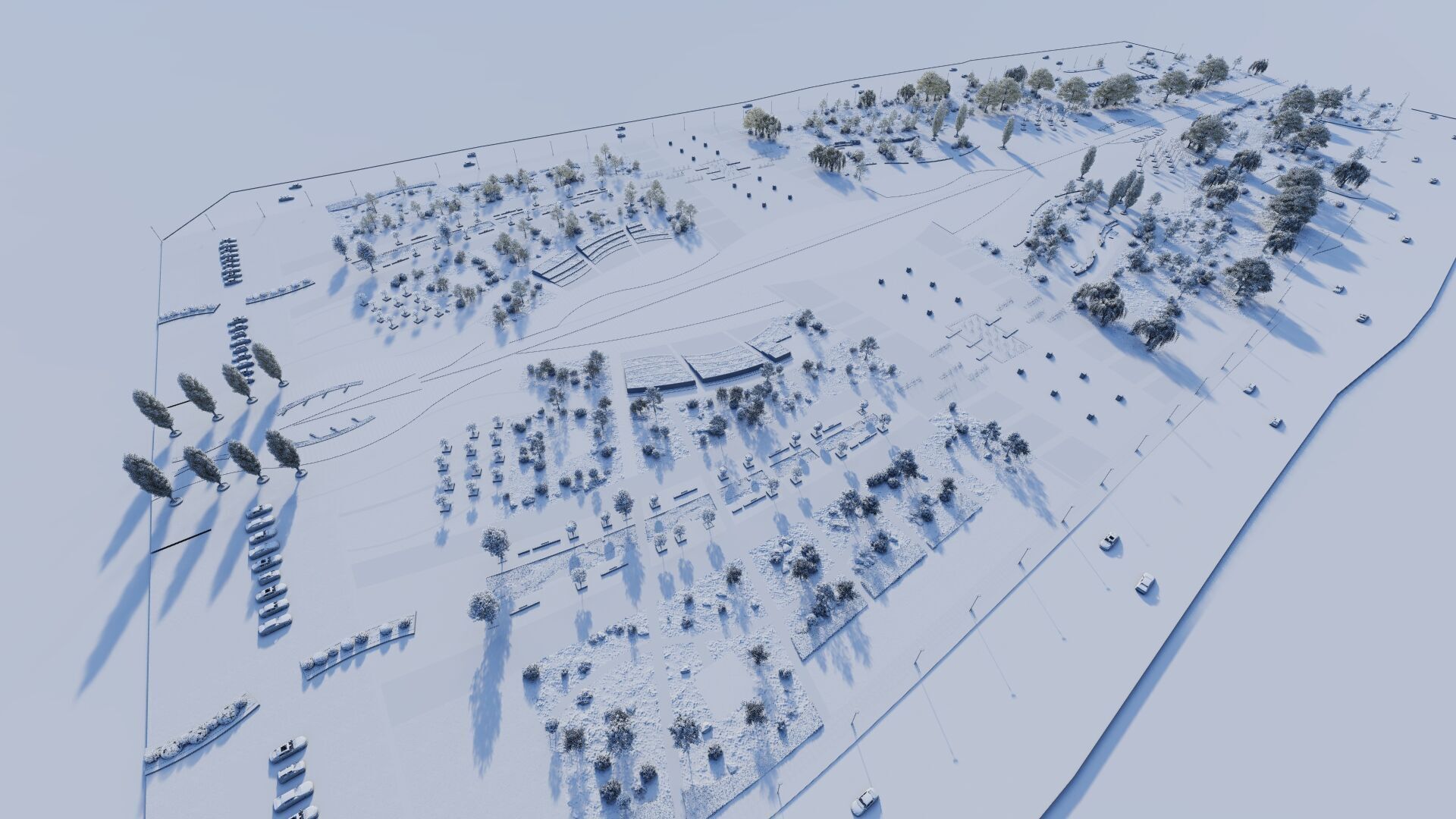 park-public park-Private Park Landscape Urban 3D model_18