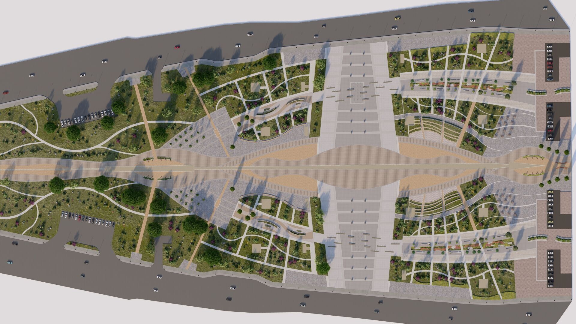 park-public park-Private Park Landscape Urban 3D model_3