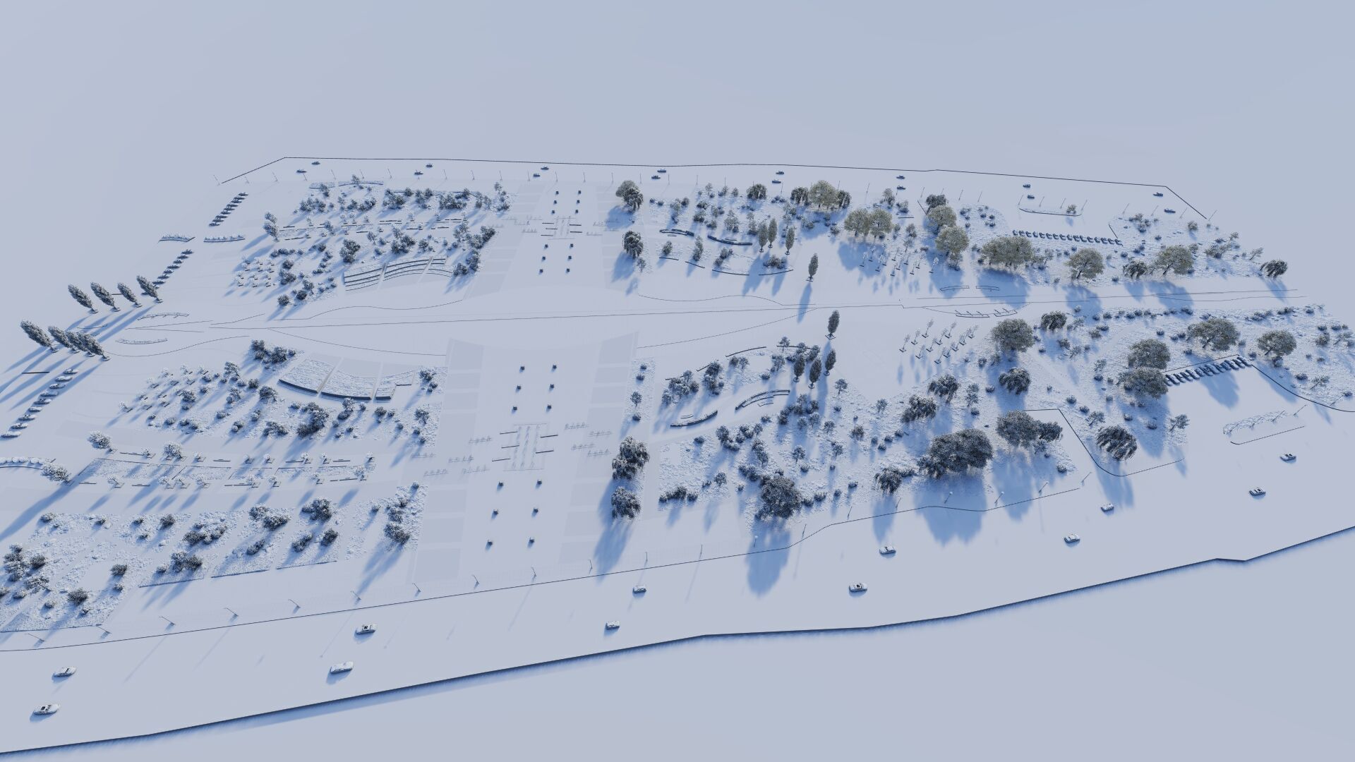 park-public park-Private Park Landscape Urban 3D model_19