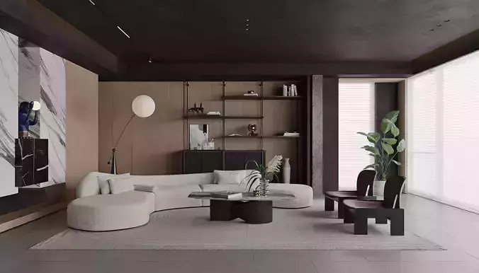 modern living room interior scenes 175