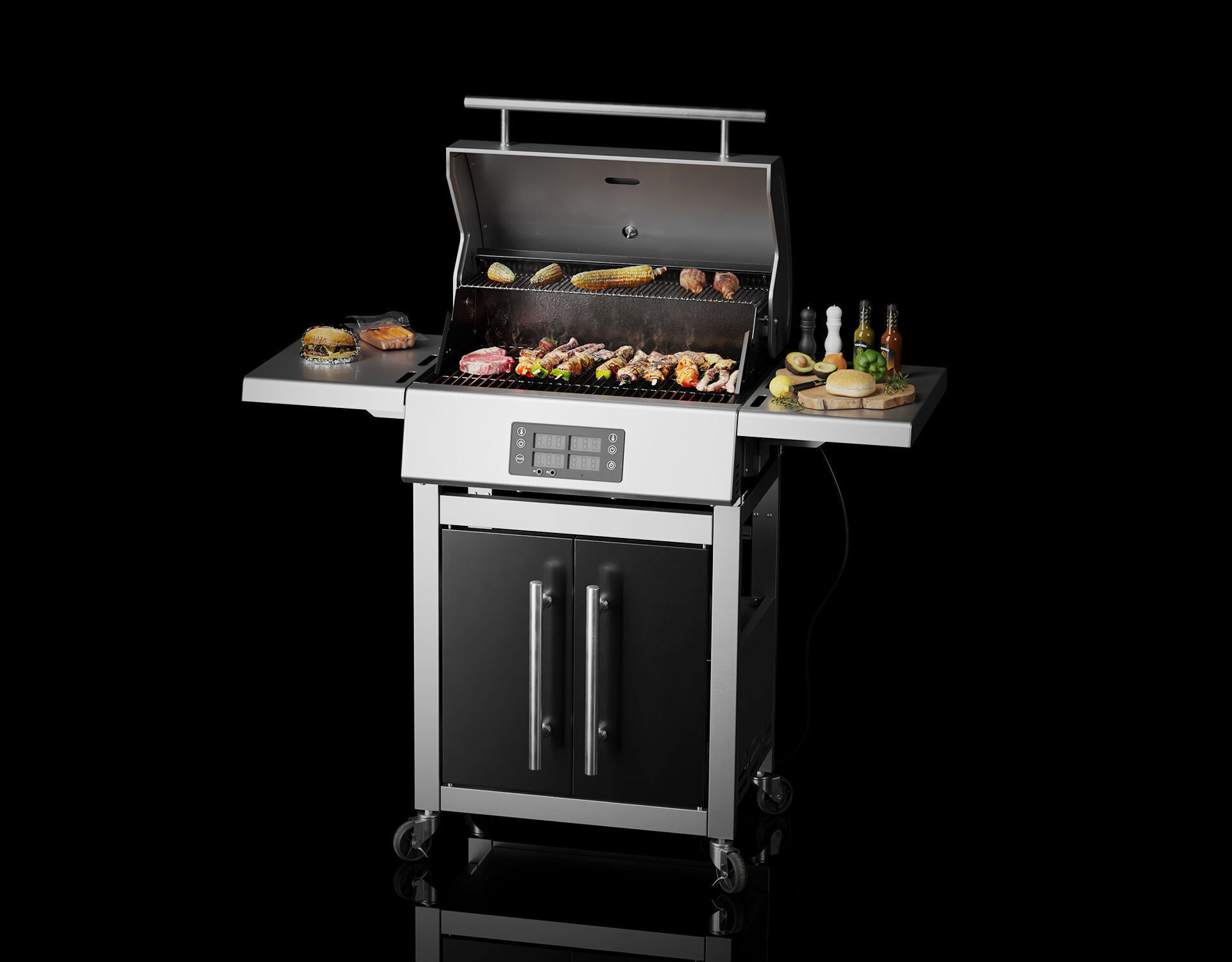 Electric Barbecue Grill 3D model_4