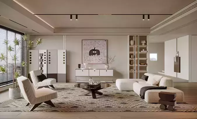 modern living room interior scenes 177