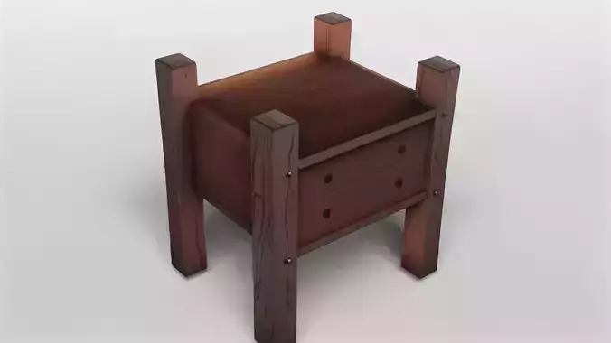 Rustic Wooden Signpost 3D Model