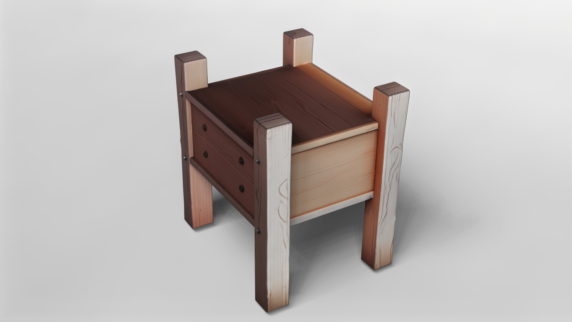 Rustic Wooden Signpost 3D Model 3D model_2