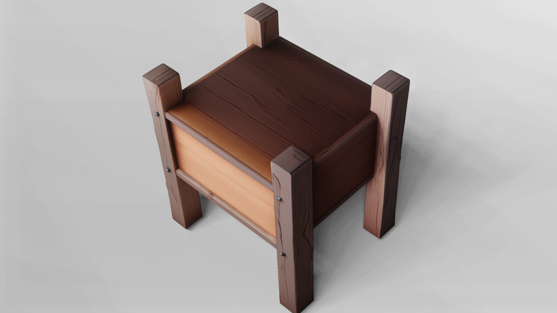 Rustic Wooden Signpost 3D Model 3D model_4