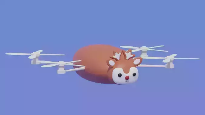Cartoon Deer Animal Drone
