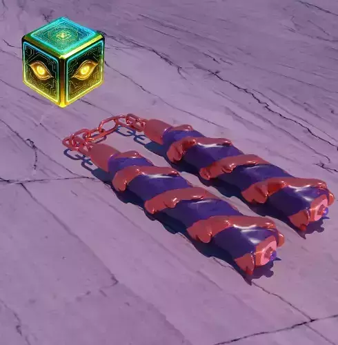 Purple dragon nunchaku 3D print model