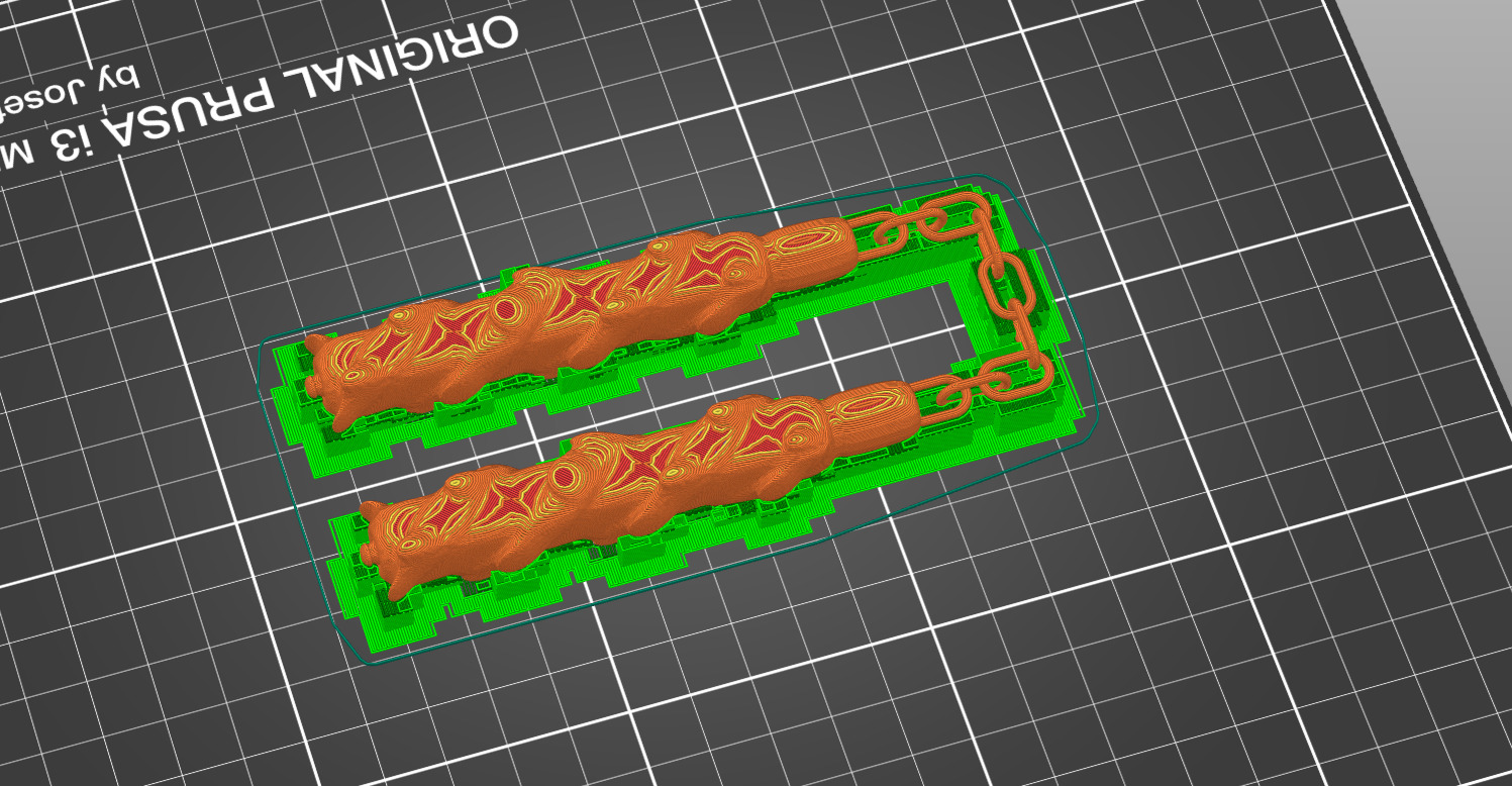 Purple dragon nunchaku 3D print model_1