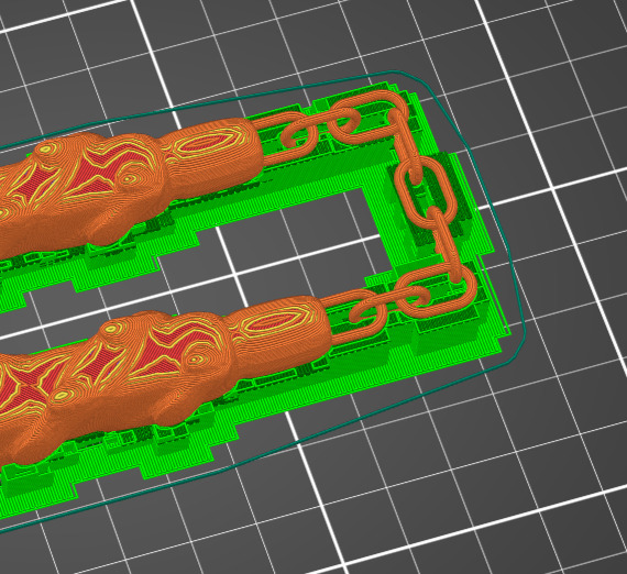 Purple dragon nunchaku 3D print model_2