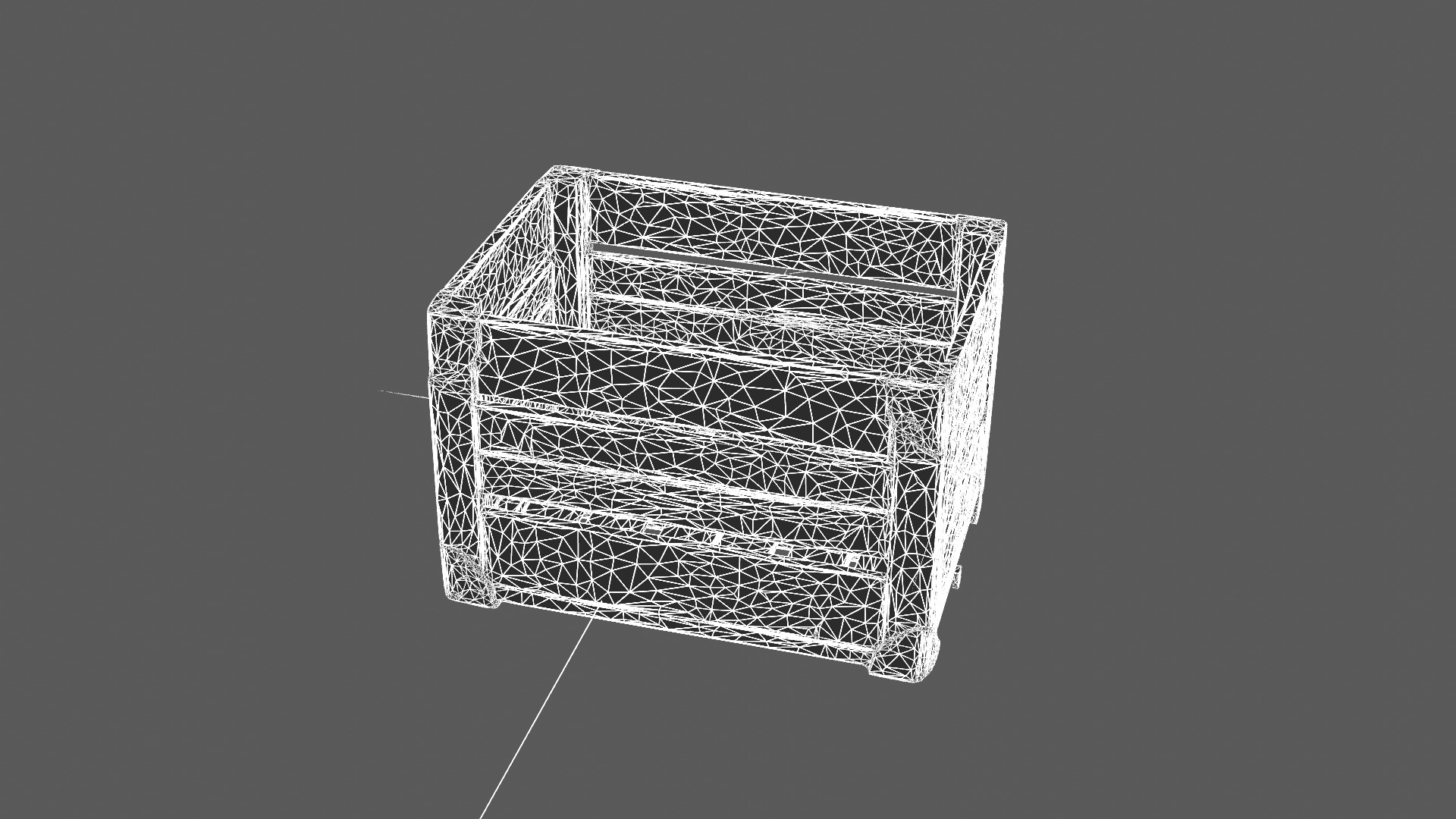 Wooden Storage Crate with Metal Reinforcements 3D Model 3D model_6