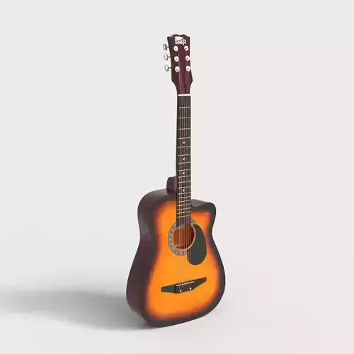 ACOUSTIC GUITAR Low-poly 3D model
