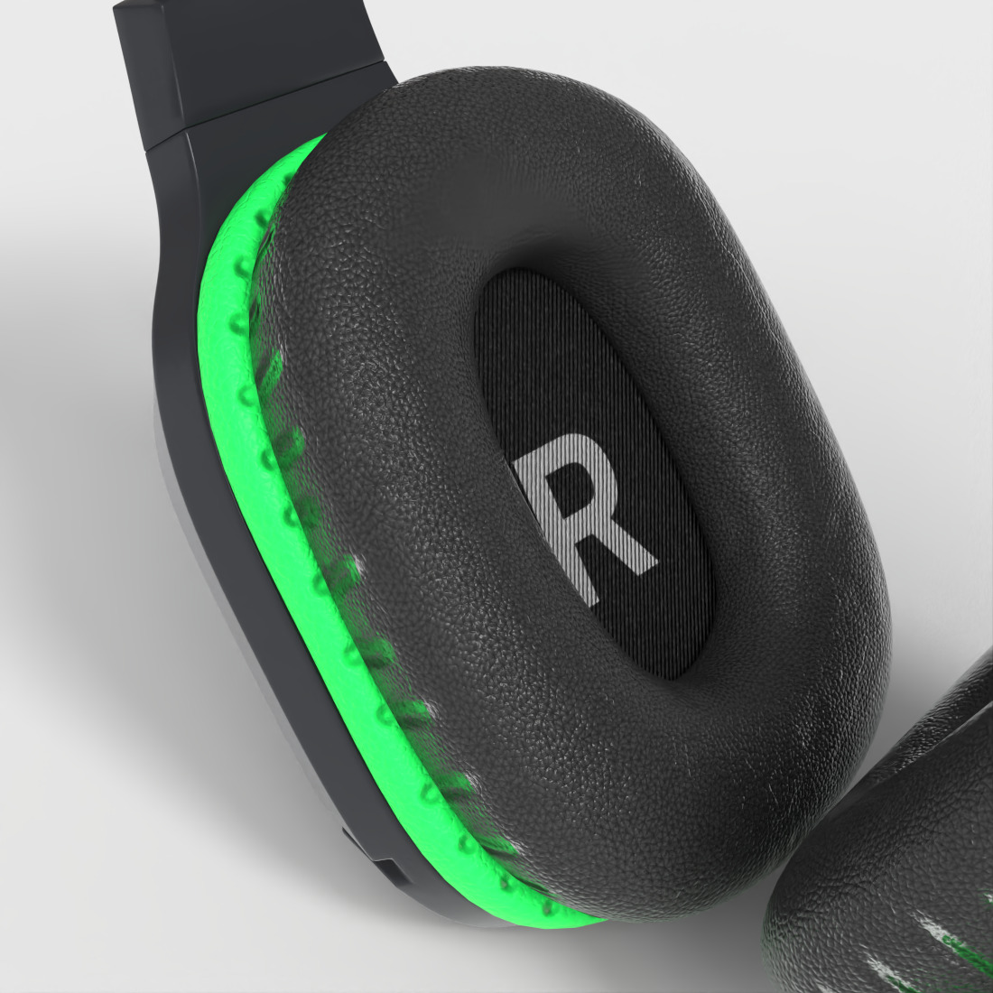 WIRELESS GAMING HEADSET Low-poly 3D model_7