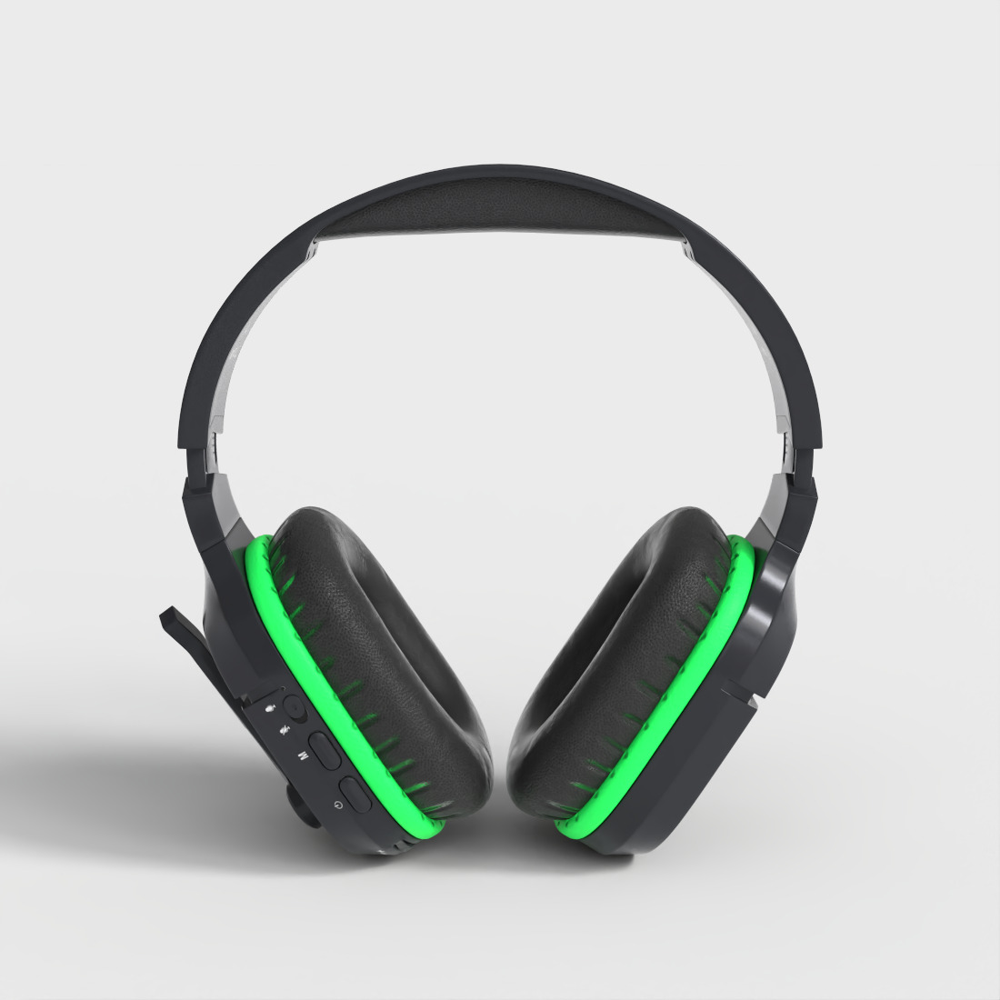 WIRELESS GAMING HEADSET Low-poly 3D model_3