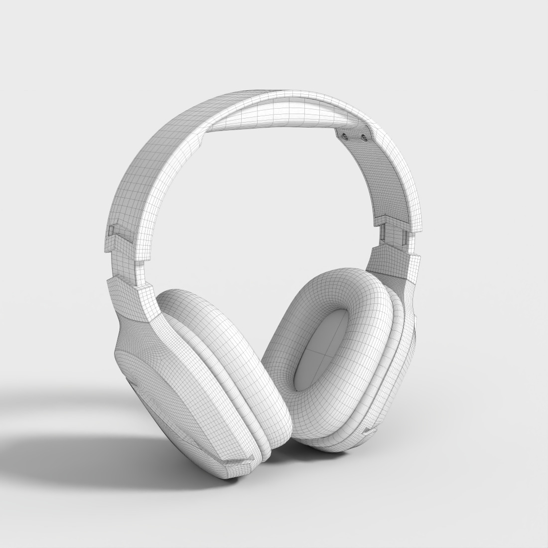 WIRELESS GAMING HEADSET Low-poly 3D model_9